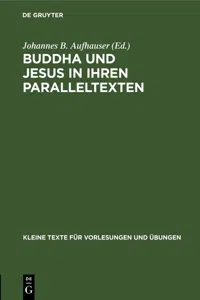 Buddha und Jesus in ihren Paralleltexten_cover