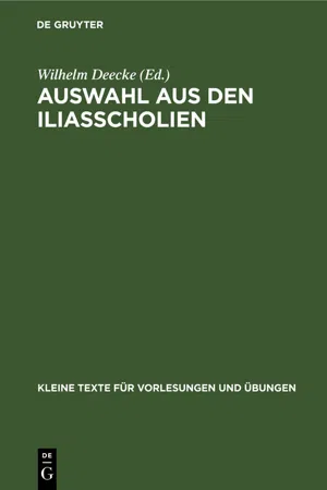 Auswahl aus den Iliasscholien