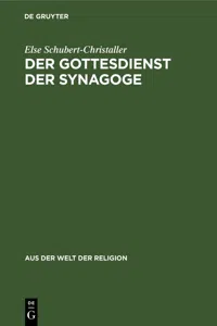 Der Gottesdienst der Synagoge_cover