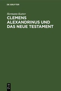 Clemens Alexandrinus und das Neue Testament_cover