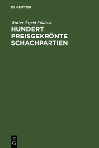 Hundert preisgekrönte Schachpartien_cover