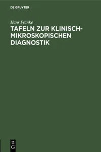 Tafeln zur klinisch-mikroskopischen Diagnostik_cover