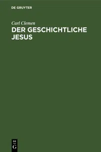 Der geschichtliche Jesus_cover