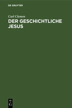 Der geschichtliche Jesus