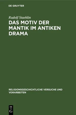 Das Motiv der Mantik im antiken Drama