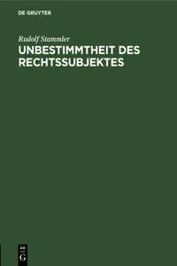 Unbestimmtheit des Rechtssubjektes_cover