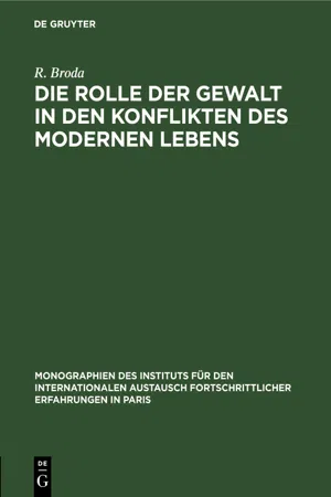 Die Rolle der Gewalt in den Konflikten des modernen Lebens