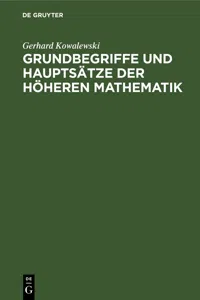 Grundbegriffe und Hauptsätze der höheren Mathematik_cover