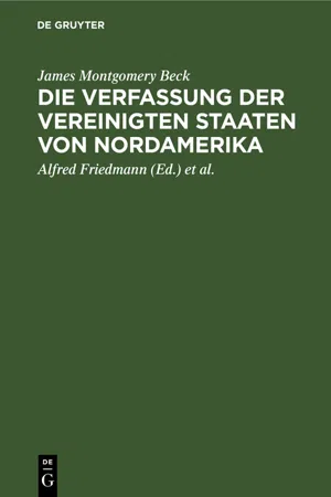 Die Verfassung der Vereinigten Staaten von Nordamerika