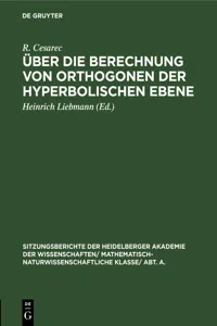 Über die Berechnung von Orthogonen der hyperbolischen Ebene_cover