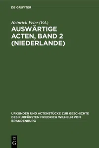 Auswärtige Acten, Band 2_cover