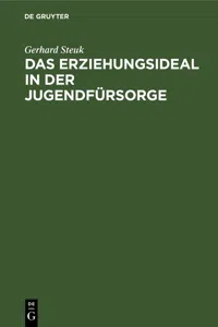 Das Erziehungsideal in der Jugendfürsorge_cover