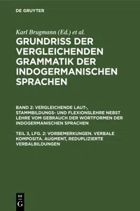 Vorbemerkungen. Verbale Komposita. Augment, reduplizierte Verbalbildungen_cover