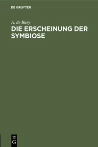 Die Erscheinung der Symbiose_cover