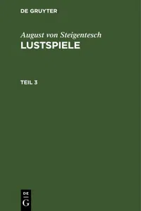 August von Steigentesch: Lustspiele. Teil 3_cover