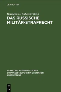 Das Russische Militär-Strafrecht_cover