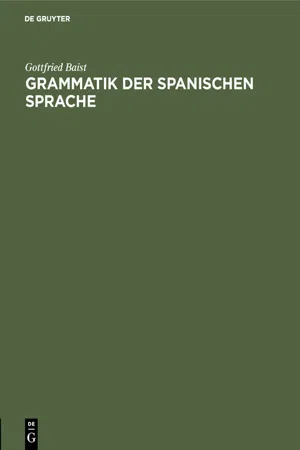 Grammatik der spanischen Sprache