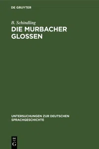 Die Murbacher Glossen_cover