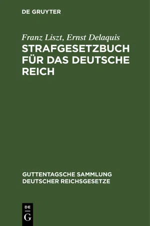 Strafgesetzbuch für das Deutsche Reich