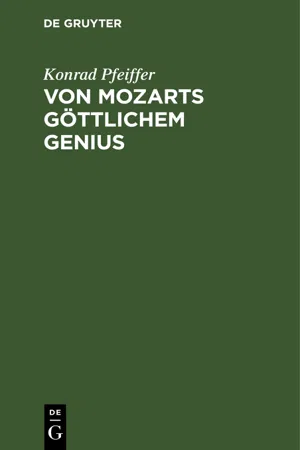 Von Mozarts göttlichem Genius