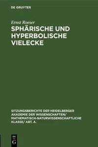 Sphärische und hyperbolische Vielecke_cover