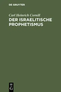 Der israelitische Prophetismus_cover