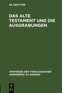 Das Alte Testament und die Ausgrabungen_cover