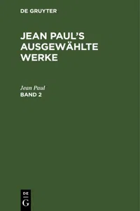 Jean Paul: Jean Paul's ausgewählte Werke. Band 2_cover