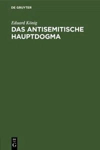 Das antisemitische Hauptdogma_cover