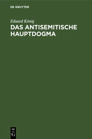 Das antisemitische Hauptdogma