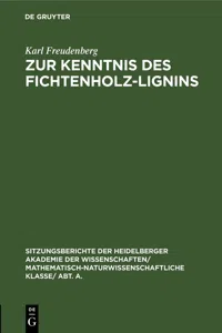 Zur Kenntnis des Fichtenholz-Lignins_cover