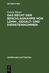 Das Recht der Beschlagnahme von Lohn-, Gehalt- und Diensteinkommen_cover