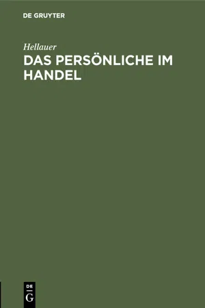 Das Persönliche im Handel