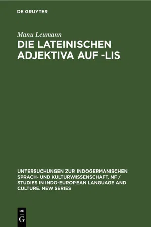 Die lateinischen Adjektiva auf -lis