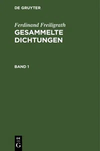 Ferdinand Freiligrath: Gesammelte Dichtungen. Band 1_cover