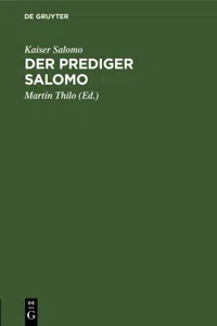 Der Prediger Salomo_cover