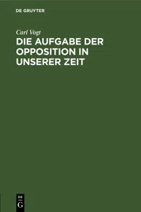 Die Aufgabe der Opposition in unserer Zeit_cover