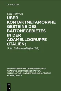 Über kontaktmetamorphe Gesteine des Baitonegebietes in der Adamellogruppe_cover