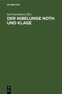 Der Nibelunge Noth und Klage_cover