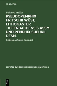 Pseudopemphix Fritschii Wüst, Lithogaster tiefenbachensis Assm. und Pemphix Sueurii Desm._cover