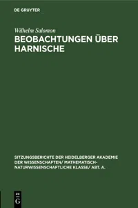 Beobachtungen über Harnische_cover