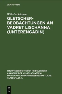 Gletscherbeobachtungen am Vadret Lischanna_cover