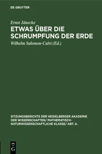 Etwas über die Schrumpfung der Erde_cover