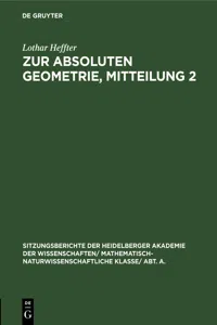 Zur absoluten Geometrie, Mitteilung 2_cover