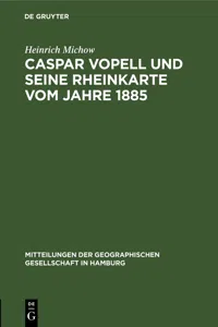 Caspar Vopell und seine Rheinkarte vom Jahre 1885_cover