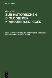 Zur historischen Biologie des Erregers der pandemischen Influenza_cover