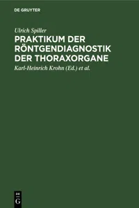 Praktikum der Röntgendiagnostik der Thoraxorgane_cover