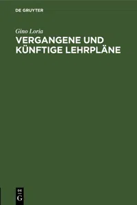 Vergangene und künftige Lehrpläne_cover