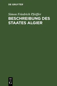 Beschreibung des Staates Algier_cover