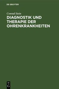 Diagnostik und Therapie der Ohrenkrankheiten_cover